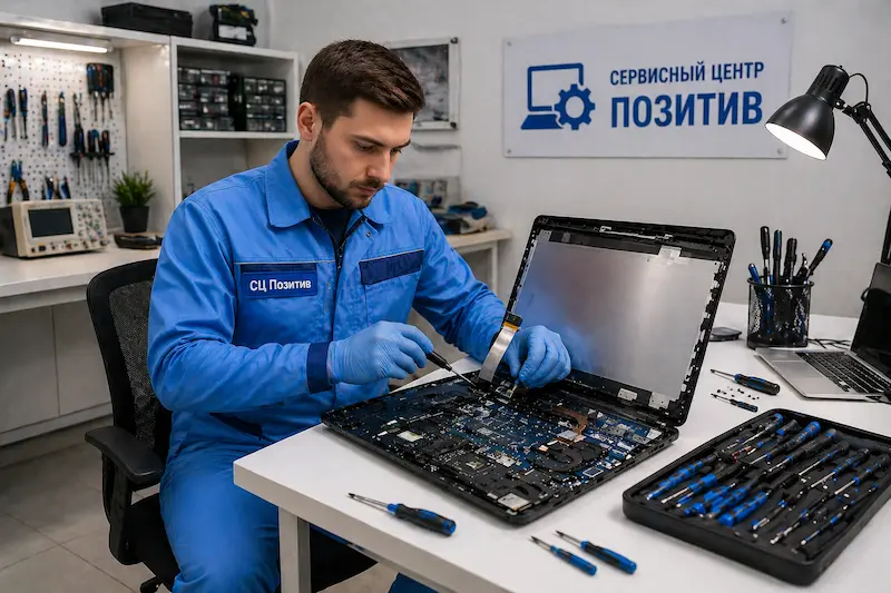 Замена шлейфа матрицы ноутбука в Черноголовке