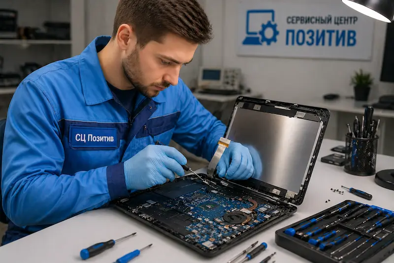 Ремонт шлейфа матрицы ноутбука в Черноголовке