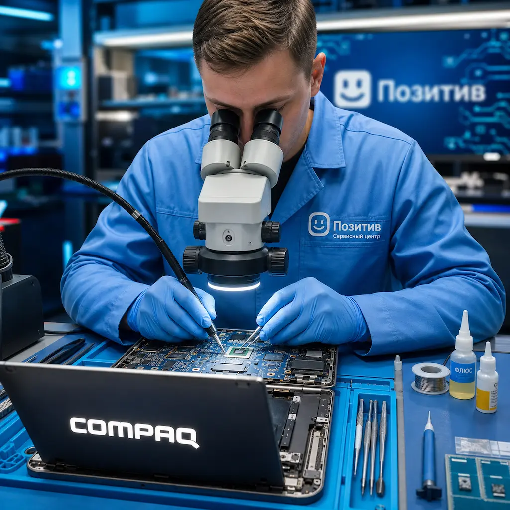 Замена видеокарты ноутбука Compaq в Черноголовке