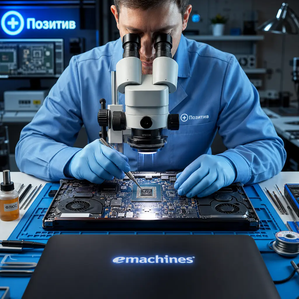 Замена видеокарты ноутбука Emachines в Черноголовке