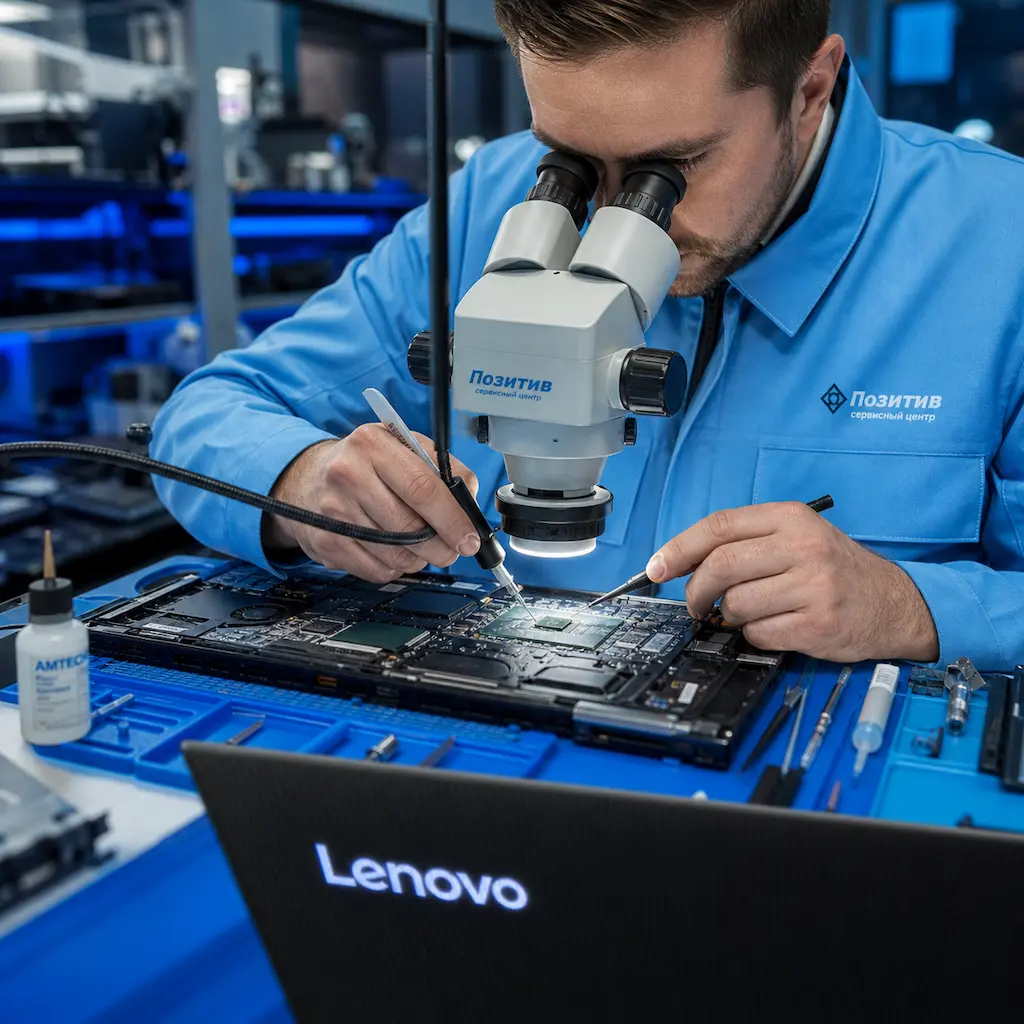 Замена видеокарты ноутбука Lenovo в Черноголовке