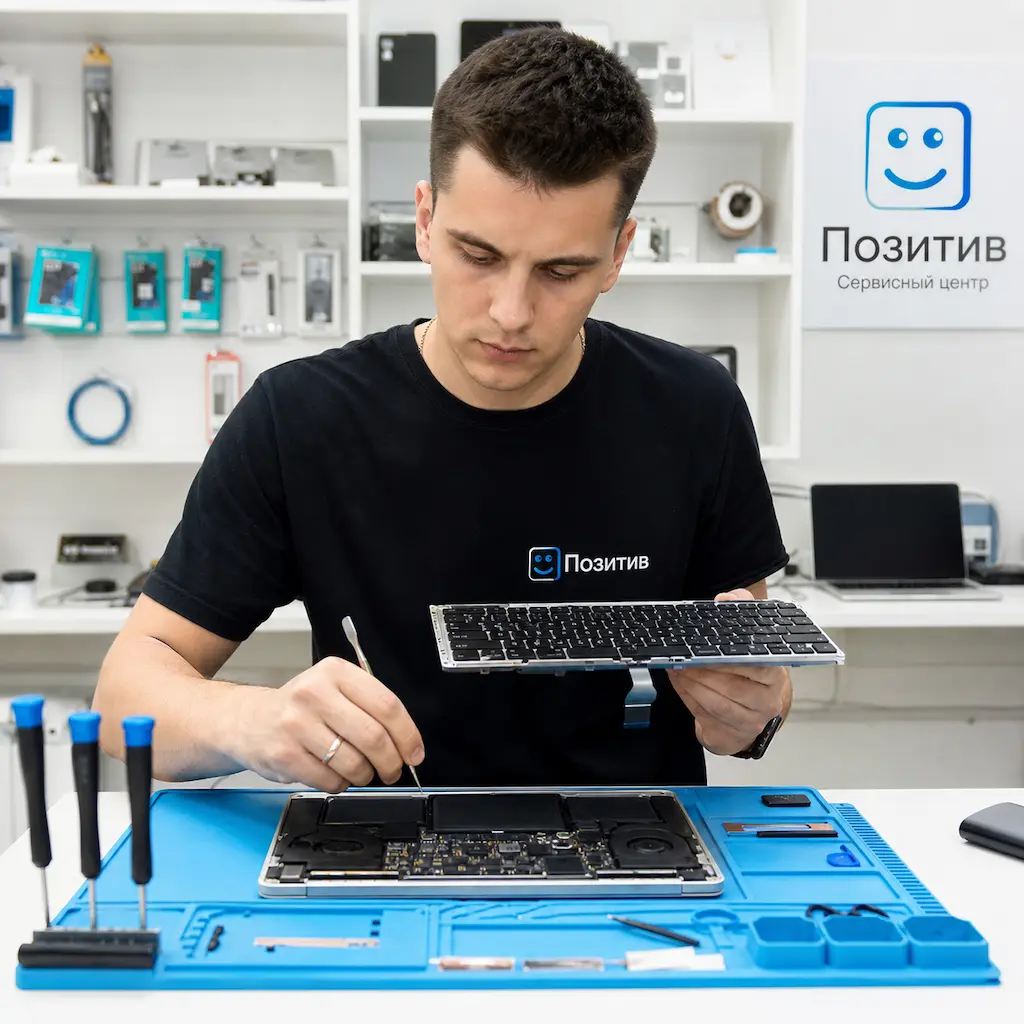 заменить клавиатуру на Apple Macbook в Черноголовке