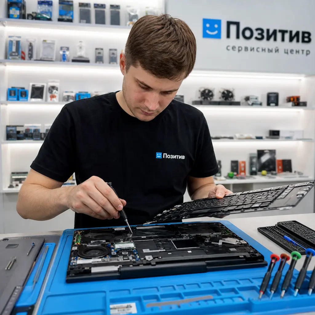 заменить клавиатуру на ноутбуке Samsung в Черноголовке
