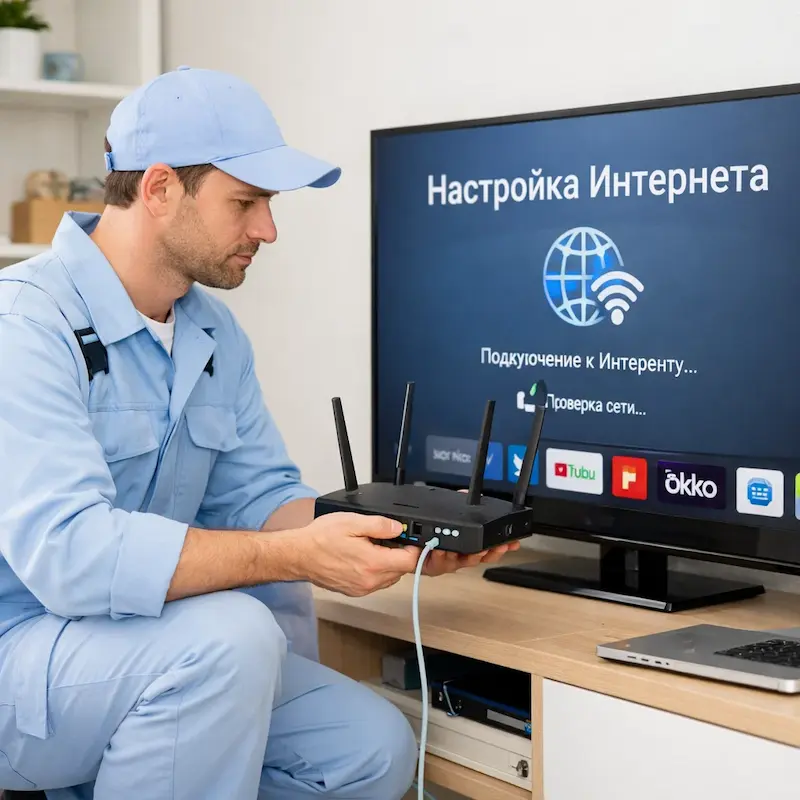 Настройка интернета на телевизоре в Черноголовке