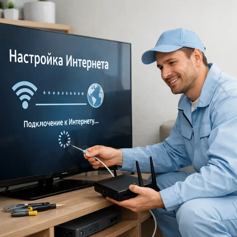 Настройка интернета на ТВ в Черноголовке