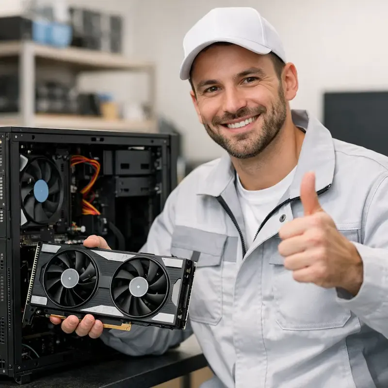 установка видеокарты на ПК в Черноголовке