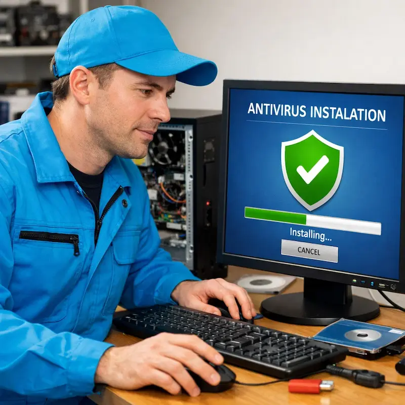 Установка антивируса на ноутбук в Черноголовке